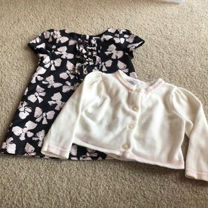 6-12m Janie and Jack dress with cardigan